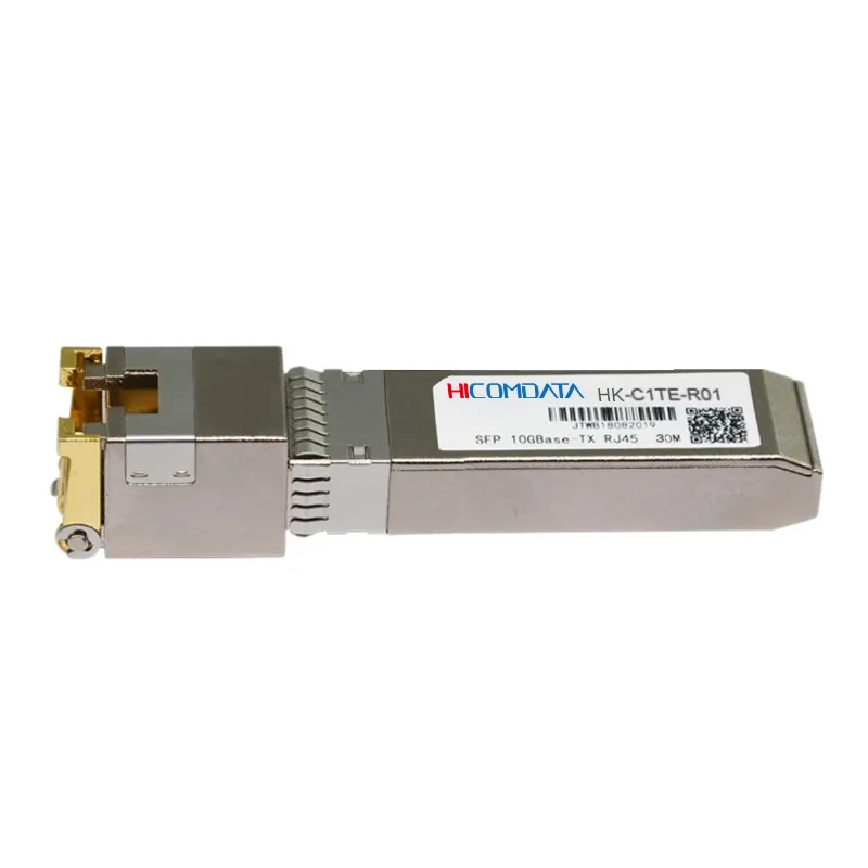 HicomData 10G RJ45 30m Bakır SFP Alıcı-Verici Modülü 10GBASE-TX Ethernet GPON OLT Fiber Optik FTTH Cisco/Mikrotik Anahtarla Uyumlu