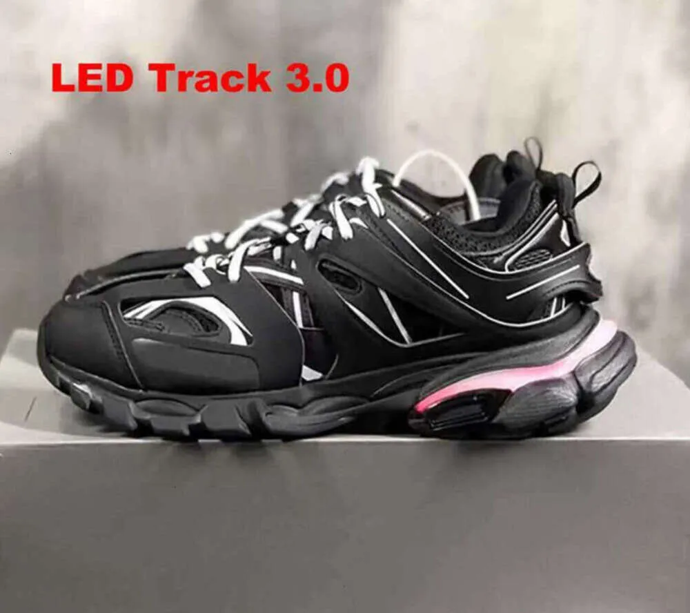 Chaussures habillees Designer Led Track 3 3.0 Chaussure Hommes Femmes Baskets Triple Noir Blanc Rose Bleu Orange Jaune Vert Tess. Gomma Sneaker Pistes Sports YY5106