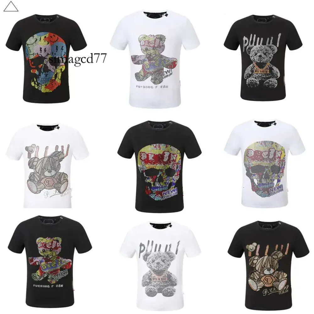 Designer Designer Plain Hot Plain Pleins Phillip Designer Phillip Shirts Men Philipps T-shirt Men Pp Skull Diamond Diamant à manches courtes Dollar Bear Tiger Bra 834