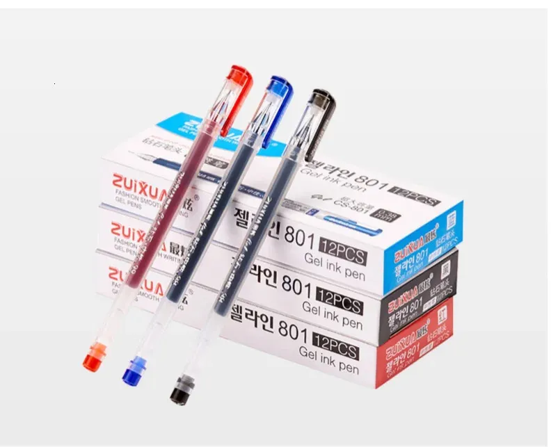 Wholesale Gel Pens ZUIXUA Gel Pen 0.38mm Black Blue Red Ink Pens