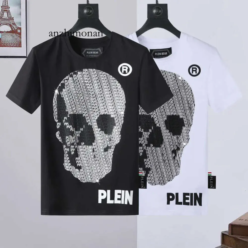 CAMICIA semplice T-shirt da uomo Phillip Designer BEAR Magliette firmate Philipps designer T Pleins Abbigliamento di marca da uomo Strass PP Skull Uomo T-SHIRT ROUND N 723