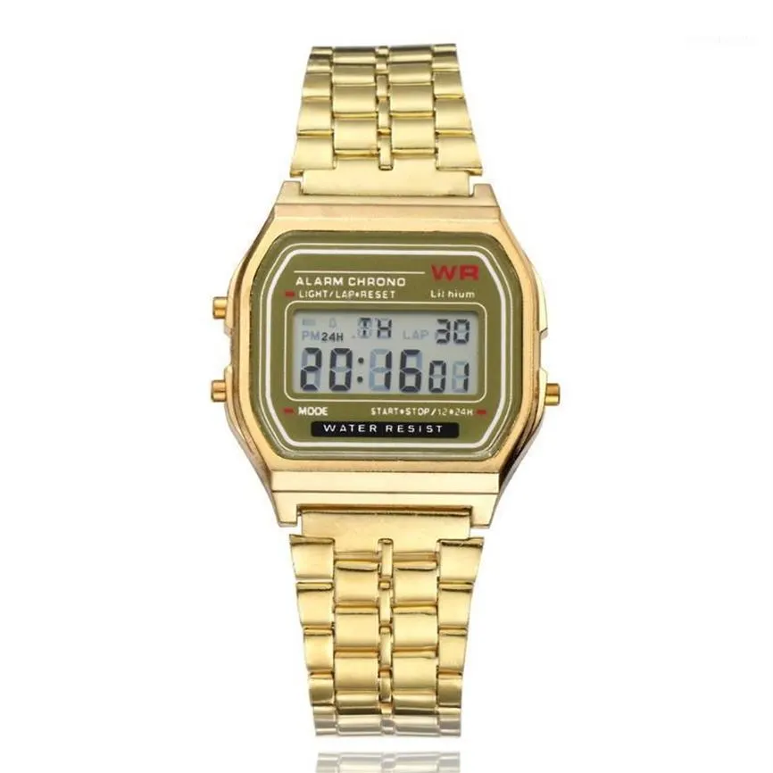 Horloges Goud Zilver Dames Heren Horloge Led Digitale Horloges Vierkant Dames Jurk Sport Dames Klok Hodinky Relogios Femini2327