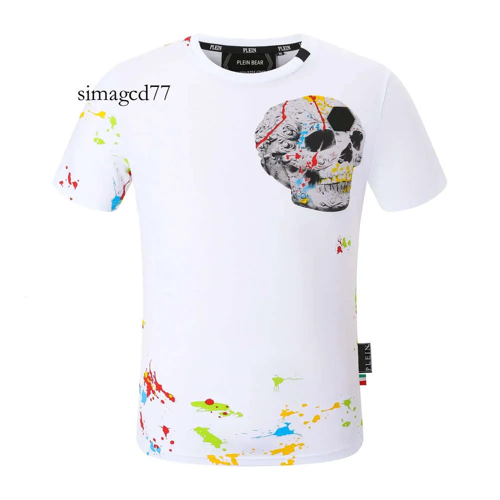 Men SHIRT Designer T-shirt Mens T BEAR Tshirts Plain Designer Pleins designer Philipps Phillip Brand Clothing Rhinestone PP Skull Men T-SHIRT ROUND N 242