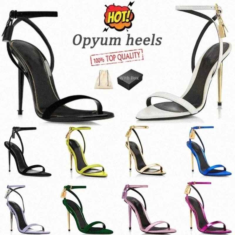 Dress Shoes tom Heels Sandal ford Padlock Pointy Naked Pointy Toe Shape Woman Designer Buckle Ankle Strap Heeled High Sandals 57Fv#