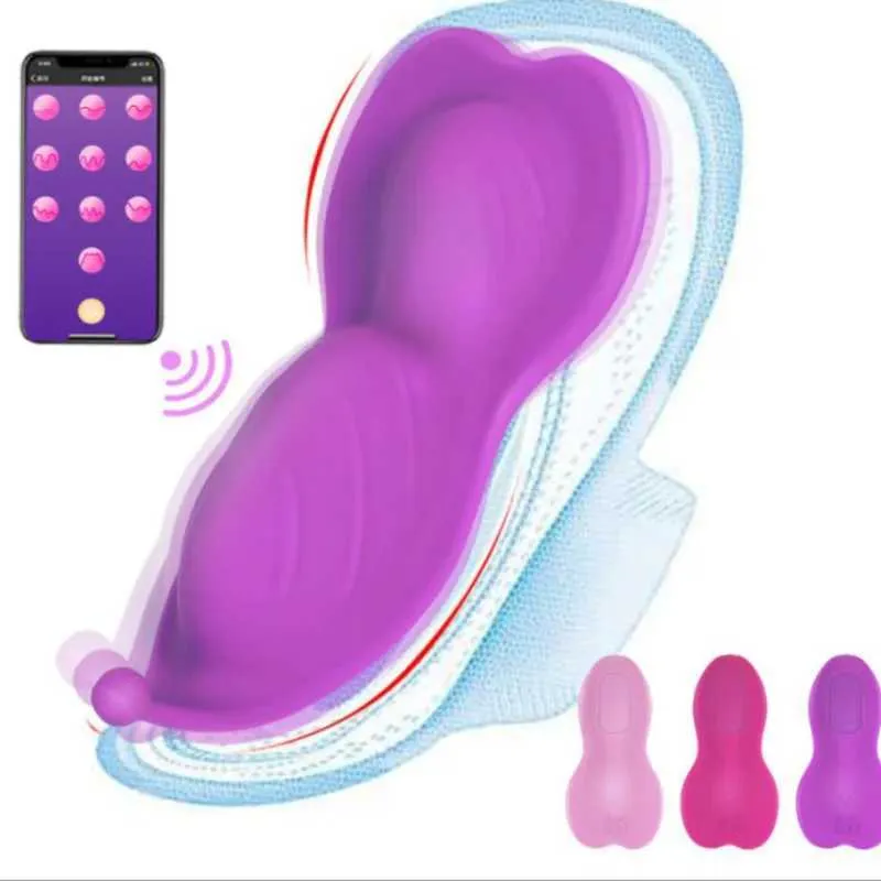 Вибраторы Bluetooth-бабочка Носимый фаллоимитатор-вибратор для женщин Беспроводное приложение с дистанционным управлением Вибрирующие трусики Секс-игрушки Магазин для пар 231209