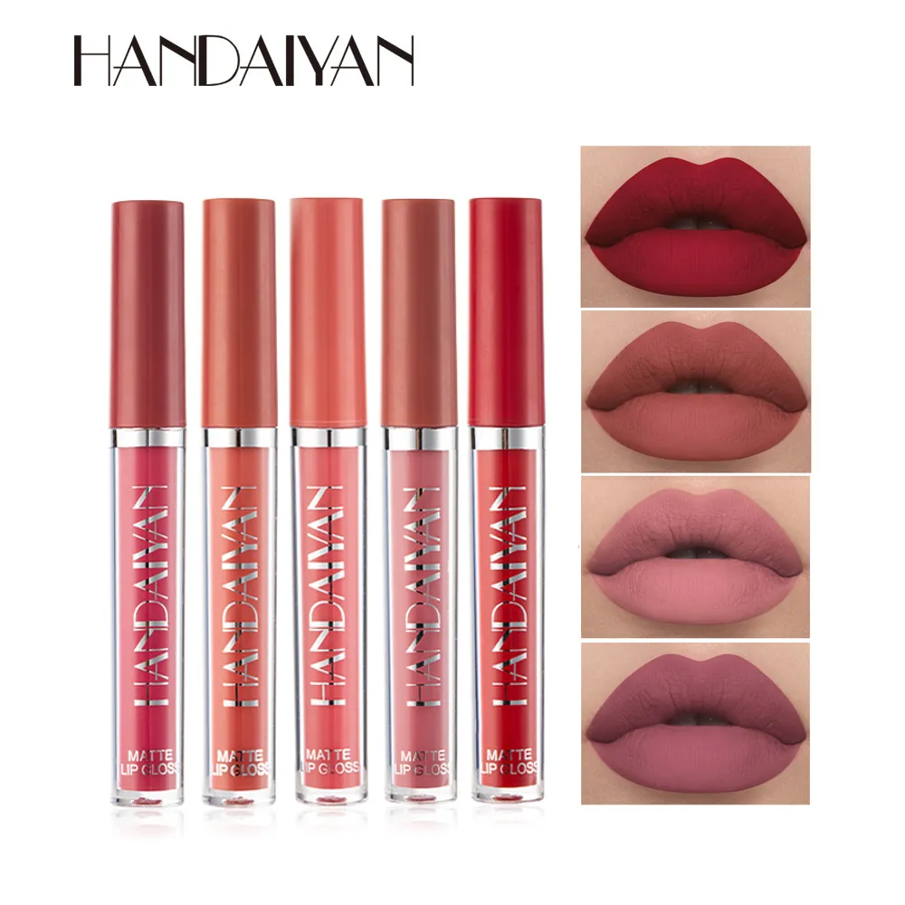 Handaiyan Matte Lip Gloss Waterproof Red Red Lipstick Long Lasting Lip Stain Red Lipgloss Lip Tint Women Lipstic Makeup