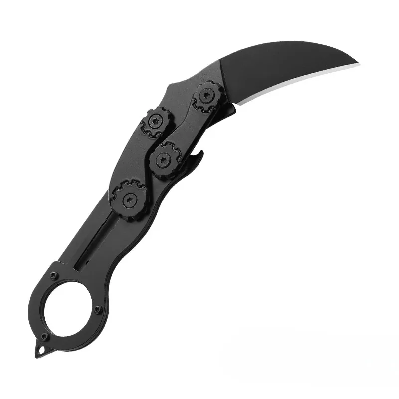 Karambits Outdoor Survival Taktisches Klauenmesser Messer mit offener Klinge, tragbares taktisches Kampfmesser zur Selbstverteidigung. Scharf, erschwinglich und leicht zu tragen