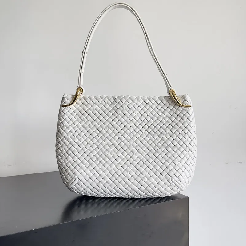 Designer TOTE High Bammer Crossbody Torka Mała oryginalna skórzana torba lustrzana jakość biała jagnięta torebka moda zielona torebka damska