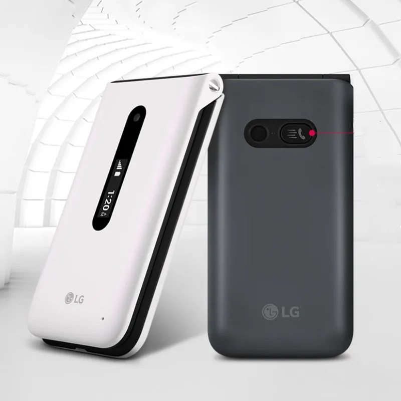 학생 노인 선물을위한 원래 리퍼브 휴대폰 LG-Y120K 2G GSM 간단한 플립 폰