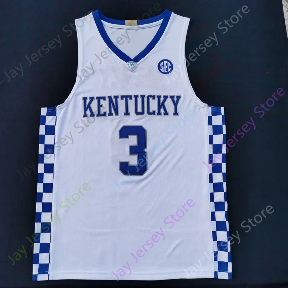 Kentucky Wildcats Basketball Jersey NCAA College Antonio Reeves CJ Fredrick Jacob Toppin Cason Wallace Livingston Onyenso Ware Thiero Tshiebwe Clarke Maxey Davis