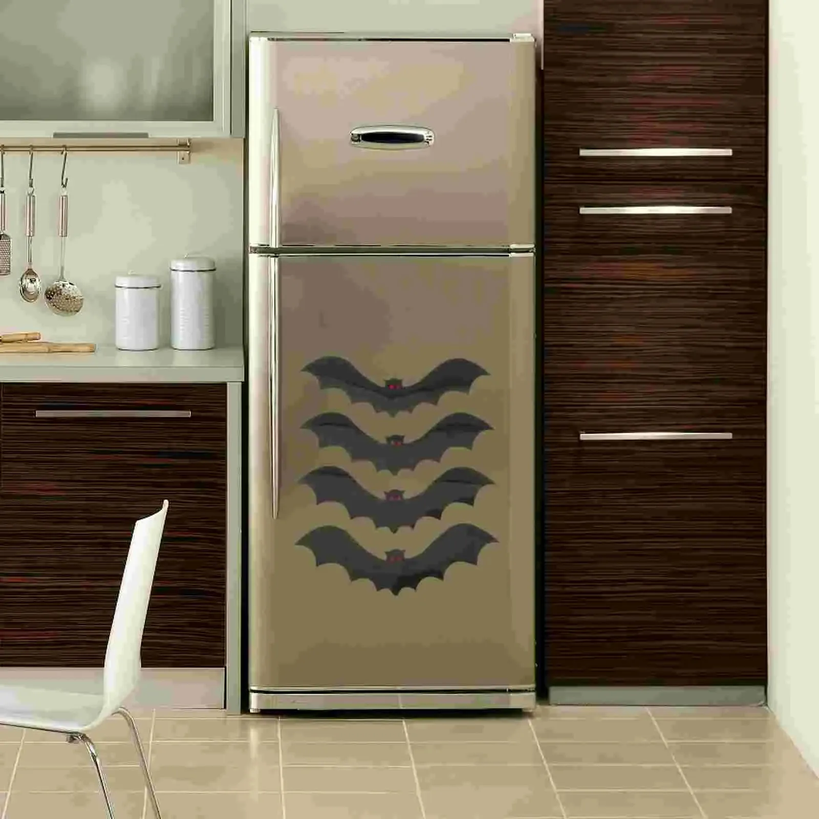 Autocollants muraux magnétiques chauve-souris, autocollants décoratifs, aimants gothiques pour réfrigérateur d'halloween, 231208