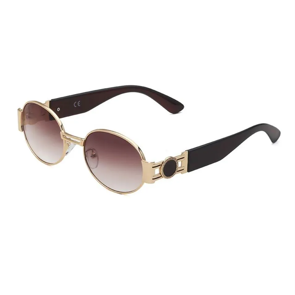 2023 Luxus Top Qualität Klassische Pilot Runde Sonnenbrille Designer Marke Mode Herren Damen Sonnenbrille Brillen Metall Glaslinsen W208F