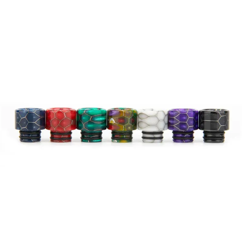 510 Snakeskin Mouth Resin Drip Tips Smoking Pipe Accessories Mouthpiece For 510 Thread Cigarette Holder RDA RBA Tank Atomizers Driptips Mouth Piece