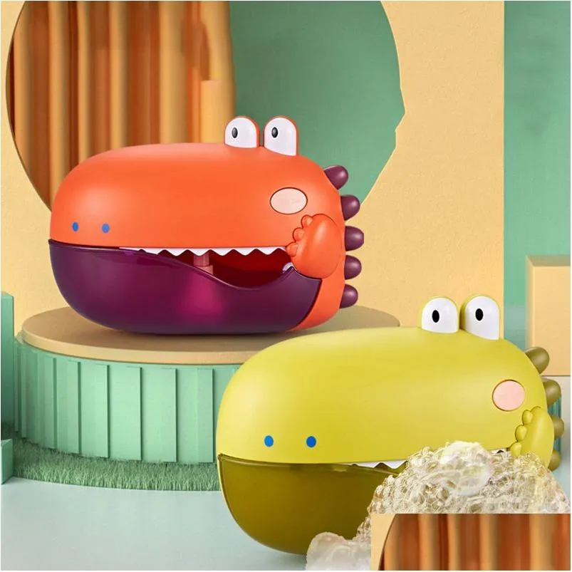 Juguetes de baño Bebé para niños Música Dinosaurio Burbuja Hine Bañera Jabón Matic Maker Habitación Juguete 221118 Entrega de gotas Ducha de maternidad Dhxu3