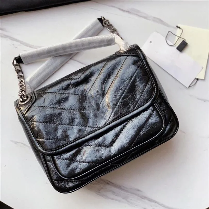 ニキショルダーバッグクロスボディ女性デザイナーワックスレザー 