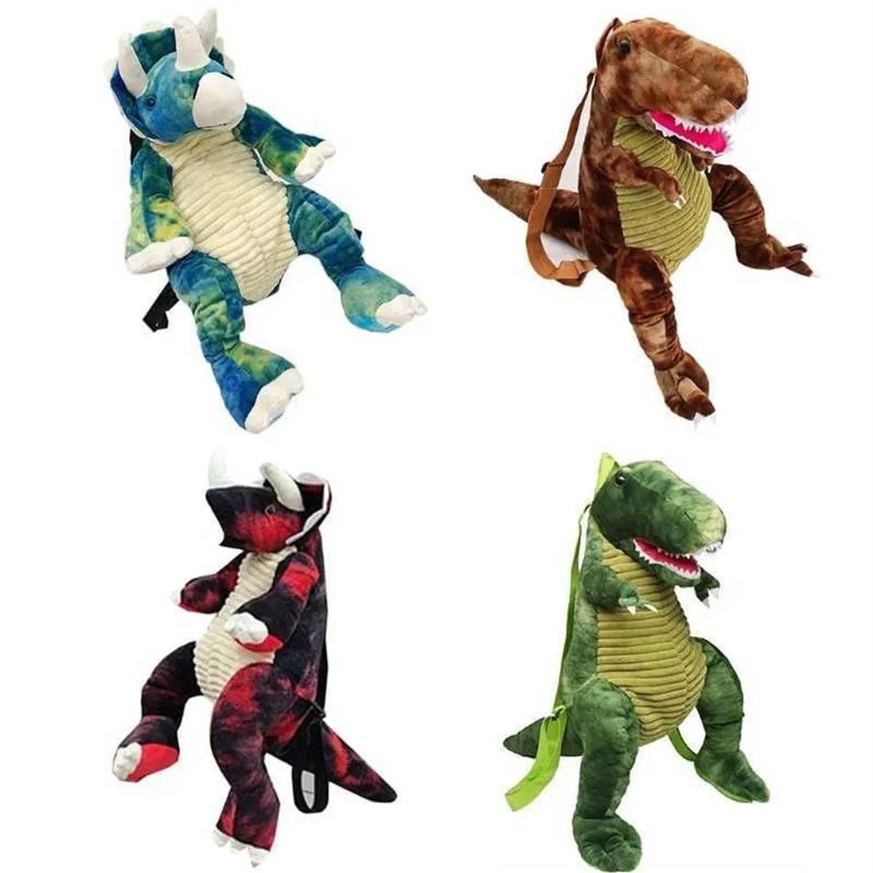 Kreatywny 3D Dinosaur Plecaks Plecaks Animal Cartoon Kids Travel School Bag 210901199n