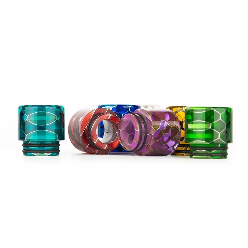 810 Cigarette Holder Honeycomb Mouth Pieces Resin Drip Tips Smoking Pipe Vapor Accessories Mouthpiece For 810 Thread Smok TFV12 RBA Tank Atomizers Driptips Cover