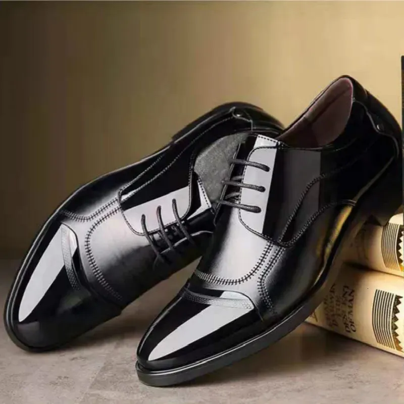 Wnfsy Oxford Business Leather Men 666 дышащие резиновые формальные туфли мужская офисная свадебная квартира Mocassin Homme 2 65