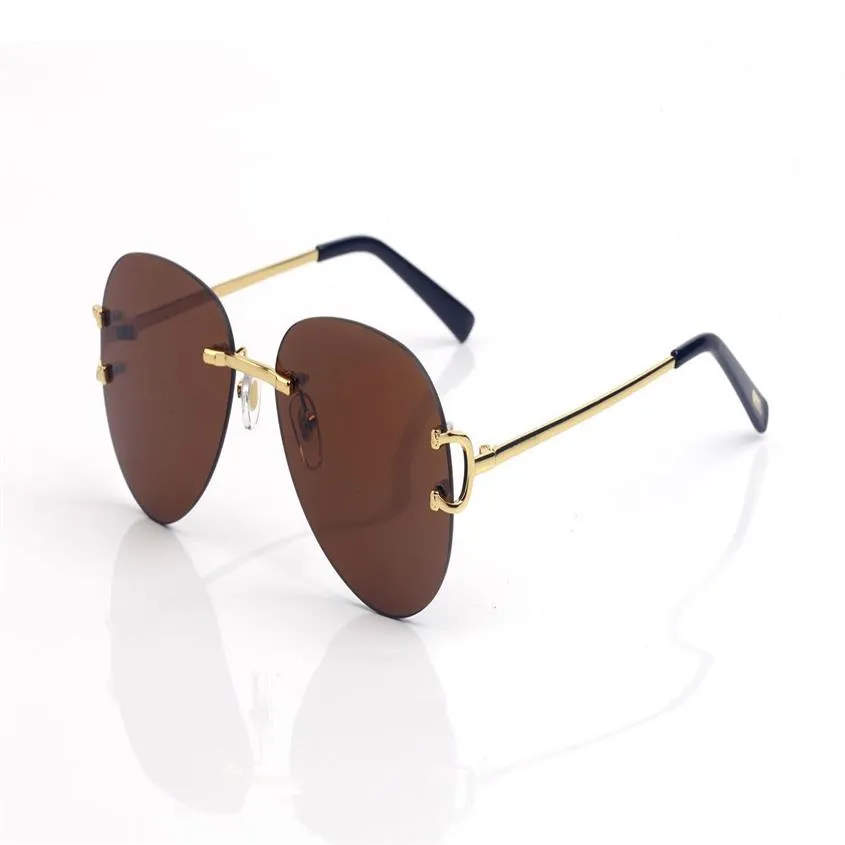 Occhiali da sole classici da uomo Brand Design UV400 Occhiali da vista Montatura in metallo dorato Occhiali da sole Uomo Donna Montature per occhiali in lega di filo minuscolo con R2848