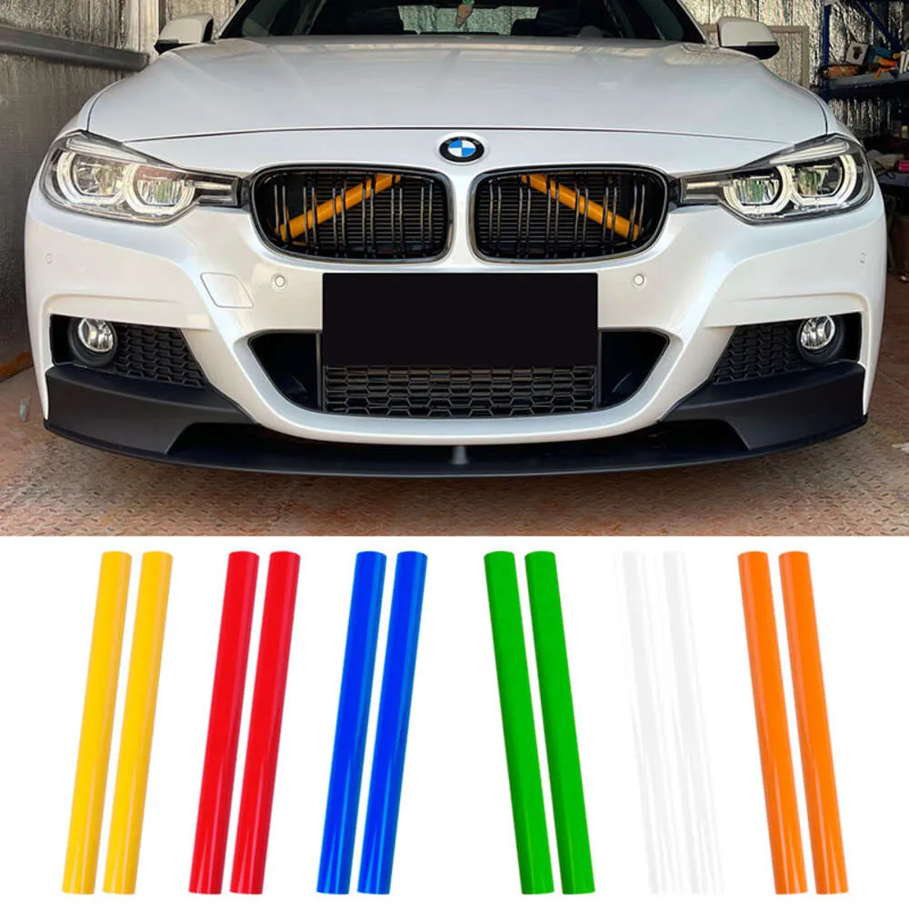 Novo par de tiras de acabamento para grade dianteira de carro, para bmw f30, f31, f32, f33, f34, f36, f20, f21, f22, f23, g29, acessórios de decoração