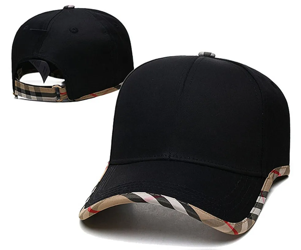 Nya designers hatt lyxiga modebokstäver baseball cap rand sömmar kvinnor män sport boll mössor utomhus rese sol hatt b-6