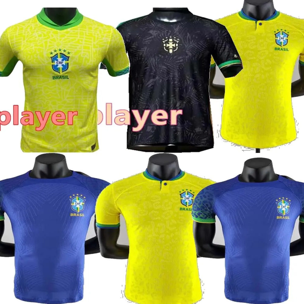 23/24 Brasils Soccer Jersey Brasil Casemiro National Team G.Jesus P.Coutinho Home Away Men Player Version Kit L.Paqueta T.Silva Pele Marcelo Football Shirt Uniform