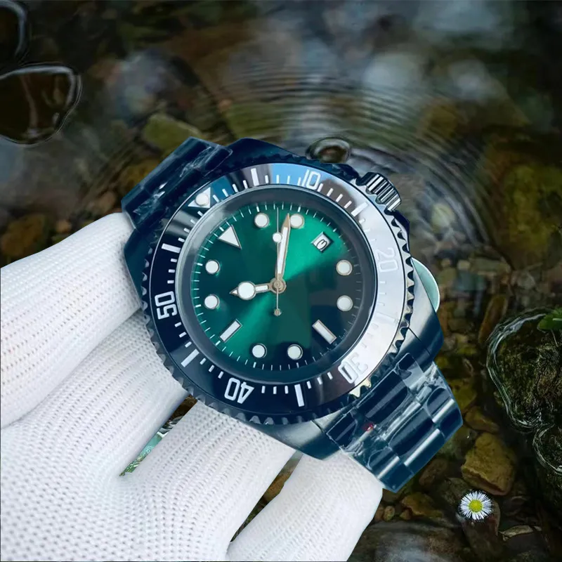 Clean Factory Herenhorloge Ocean 44 mm keramische ring SEA Dweller saffiercystal roestvrij staal met glijslotsluiting Automatische mechanische horloges