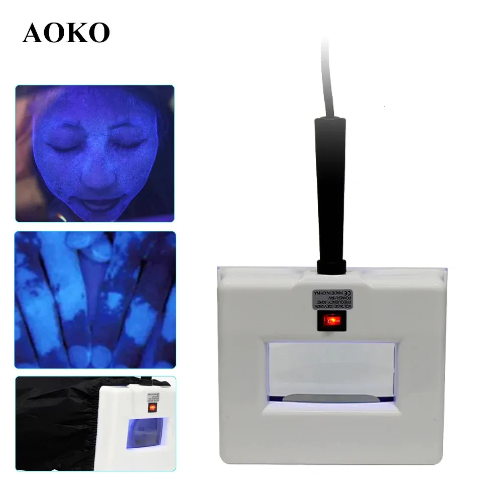 Dispositivos de cuidados faciais AOKO UV Analyzer Wood Lamp Skin Testing Diagnóstico Exame Ampliação Análise Máquina Ferramenta 231208