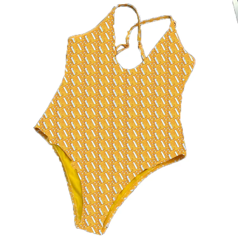 Women v Neck Bikini مثير الشاطئ المطبوع