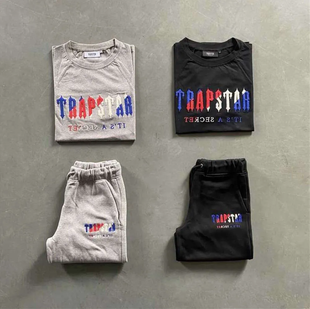 Trapstar – t-shirt et survêtement pour hommes, ensemble de survêtement avec broderie Chenille, mode décontractée, Short à manches courtes, 6652ess