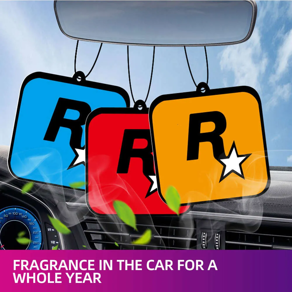 Новый автомобильный аромат R Star подвесной освежитель воздуха автомобильный вид сзади подвесной долговечный ароматические таблетки для ароматерапии дезодорация автомобиля