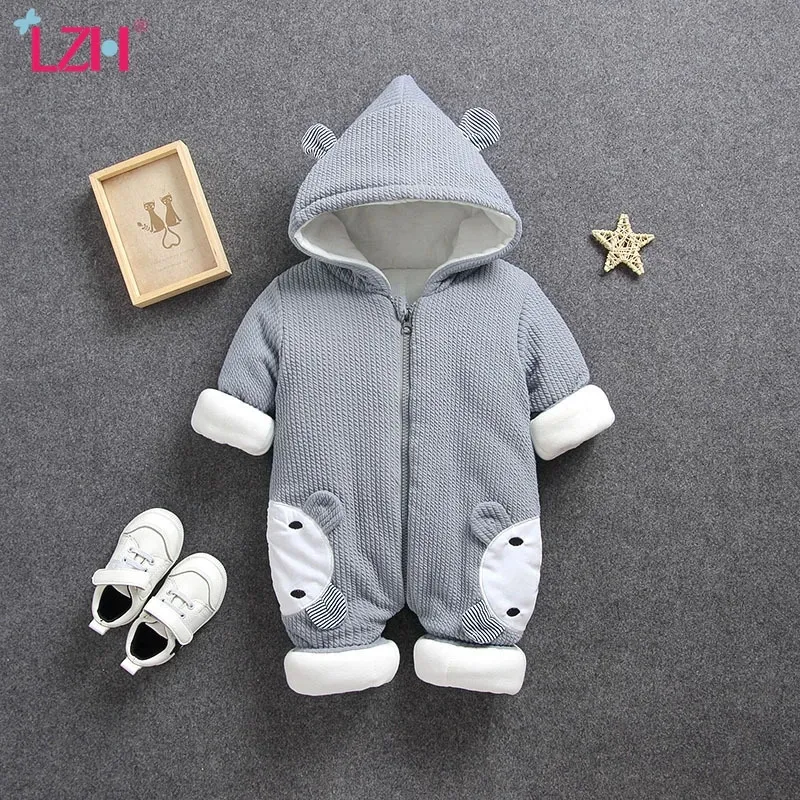 Rompers LZH Infant Clothing Autumn Winter For Baby Boys Jumpsuit Kids Overalls Children born Girls Clothes 231208