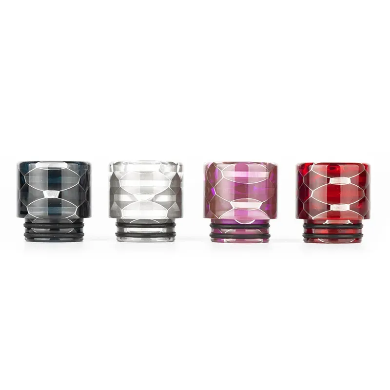 810 Cigarette Holder Honeycomb Mouth Pieces Resin Drip Tips Smoking Pipe Vapor Accessories Mouthpiece For 810 Thread Smok TFV12 RBA Tank Atomizers Driptips Cover