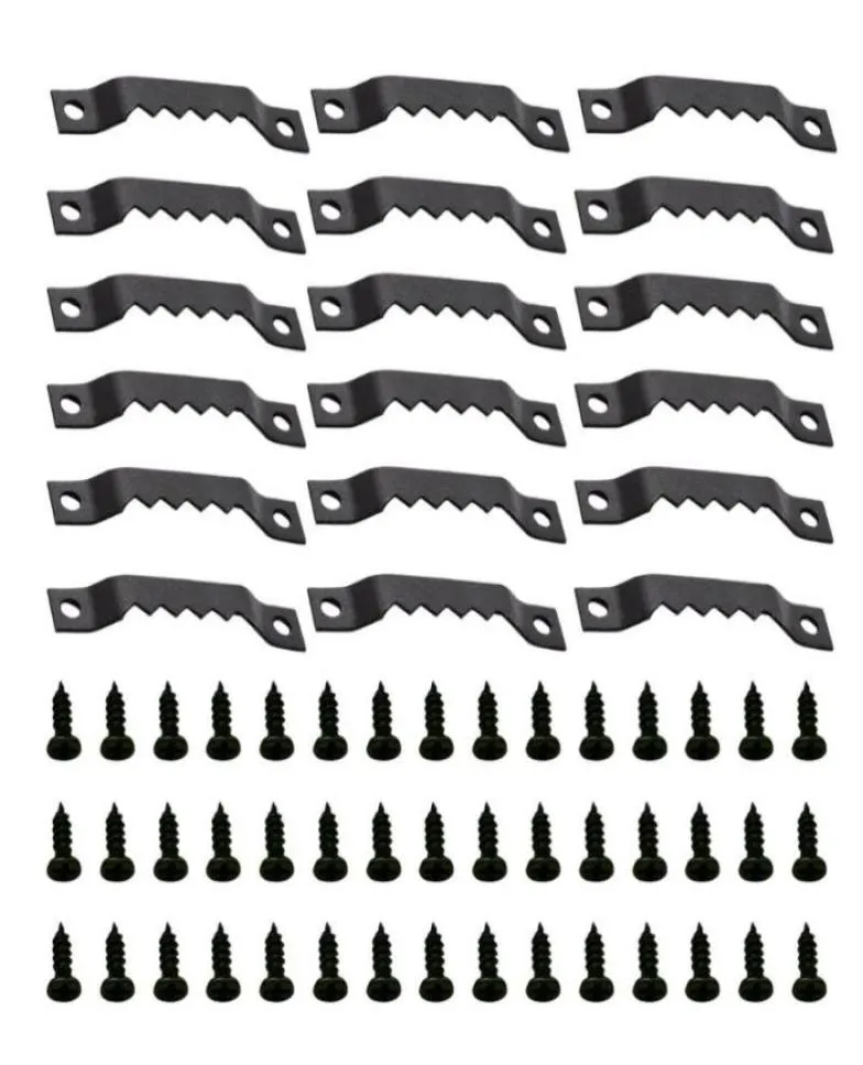 Hooks Rails 150st Serrated Creative Single Hole Picture Frame Hangers Holders med 300st SCREWSBLACK8463458