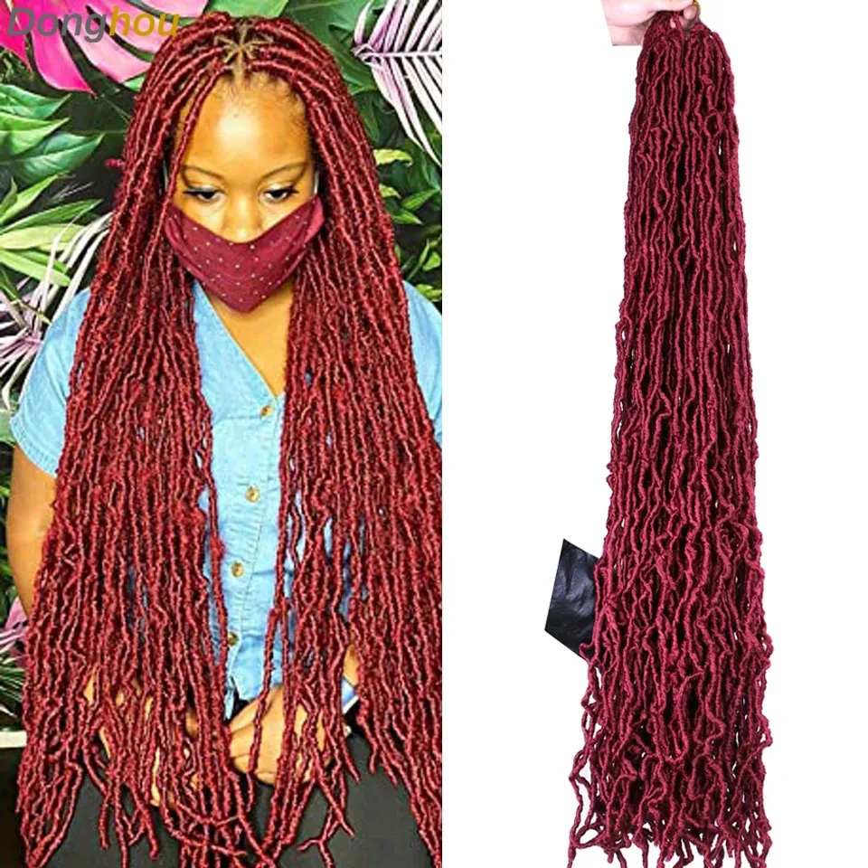Synthetic Wigs 18 24 36 Inches 6 Packs Soft Locs Crochet Hair Faux Locks Crochet Braid Pre Looped Synthetic Goddess Faux Locs Dreadlocks Hair 231208