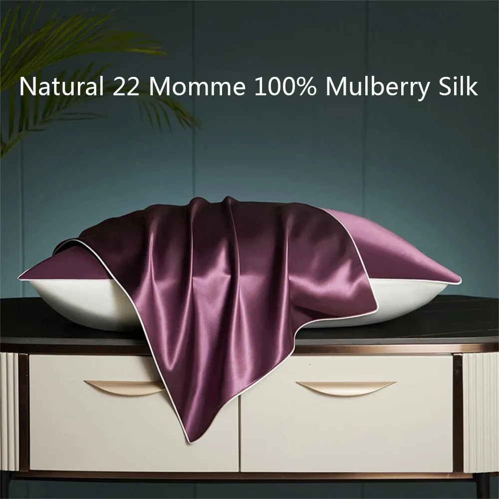 الوسائد الأمومة الطبيعية 22 Momme 100 Mulberry Silk Satin Multicolor Pillowcases Cases Case Clre Queen King 4874cm 231208