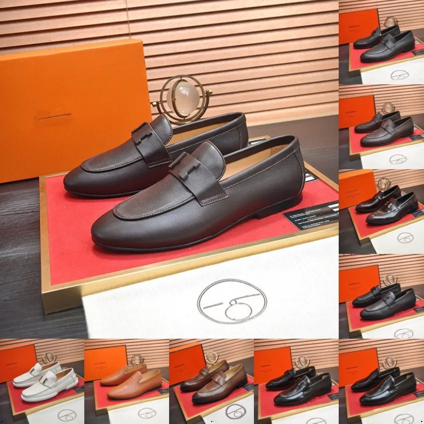 40Style 2023 Crocodile Mönster Luxury Men's Leather Shoe Loafers Fashion Formell Wedding Gentleman Man Designer Dress Shoes Men Dresses Shoess