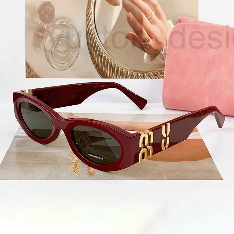 Óculos de sol Designer Marcas Óculos de Sol para Mulheres Miumius Oval Mui Luxo Top Senhoras Boutique 1 Highend Melhor Versão Óculos Acetato Quadro Squared Eyewear