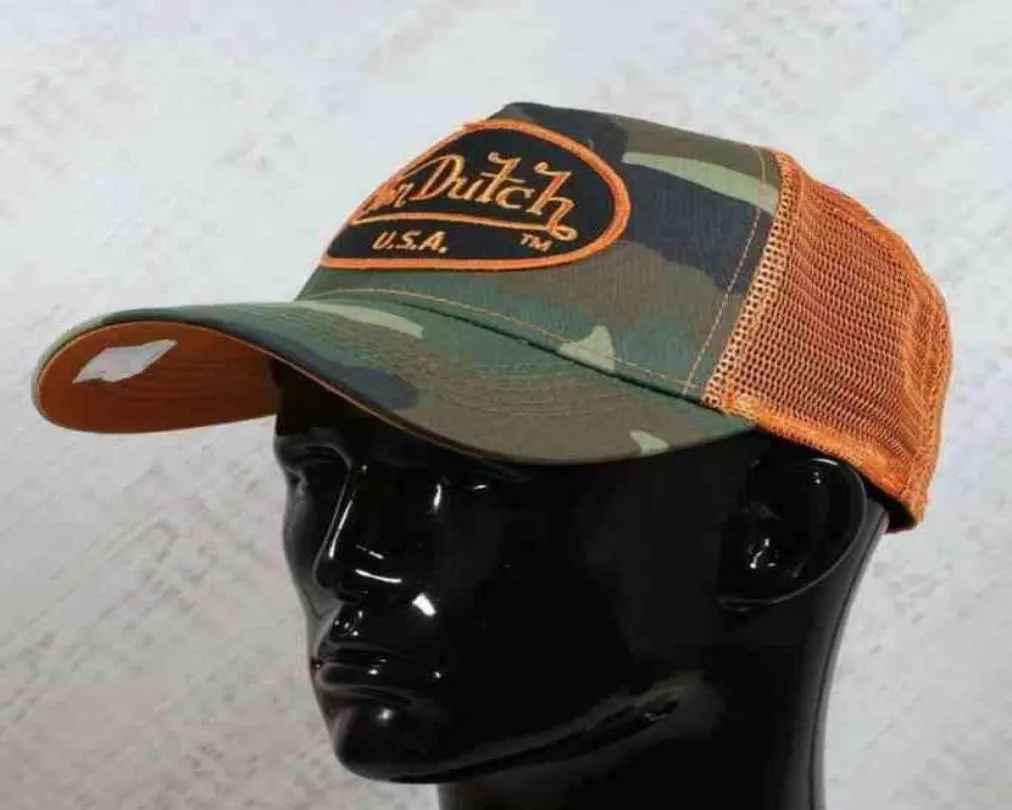 Orange camo broderi beanie hatt trucker brev baseball caps män kvinnor hip hop hatt vanlig casual mode gata hattar1090210