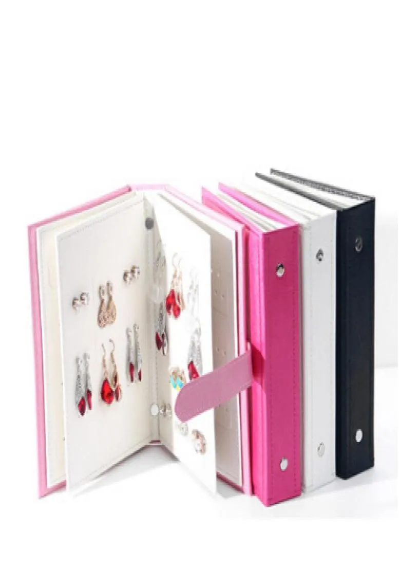 Boîte de rangement de bijoux, livre de boucles d'oreilles créatif en cuir PU, présentoir de boucles d'oreilles, organisateur de mode pour femmes Holder5017328