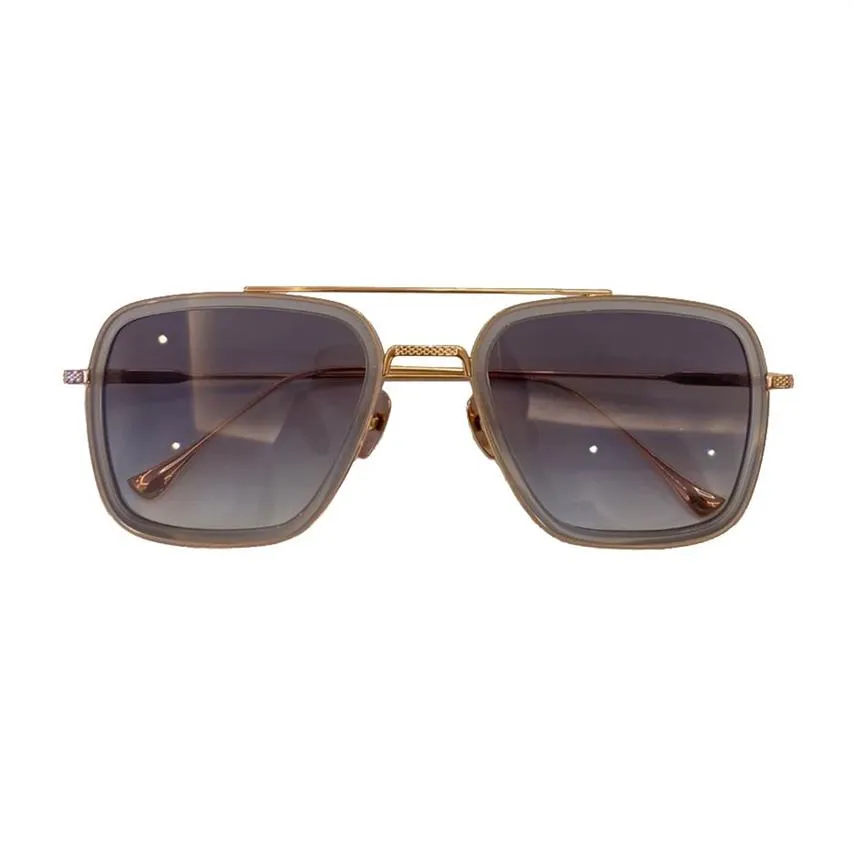 Óculos de sol piloto quadrado ouro fosco cinza sombreado óculos de sol para homem sonnenbrille uv400 proteção olho wear verão com box317s