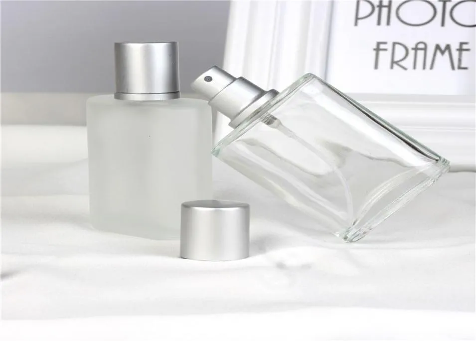 1 Piece 30ML Fashion Portable Frosting Glass Perfume Bottle With Aluminum Atomizer Empty Cosmetic Container For Travel8414976