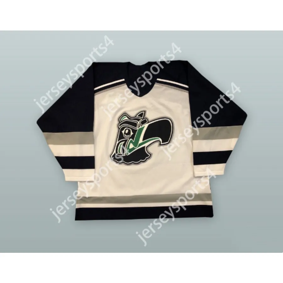 Benutzerdefiniertes SEATTLE THUNDERBIRDS WEISSES HOCKEY-JERSEY, NEU, oben genäht S-M-L-XL-XXL-3XL-4XL-5XL-6XL