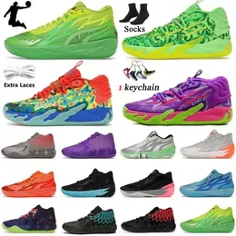 Lamelo Ball Mb-1 2 Men Basketball Shoe 01 02 Forever Rare Toxic Green Black Red Blue Rick Morty Womens Trainer Comfortable Sport Sneakers