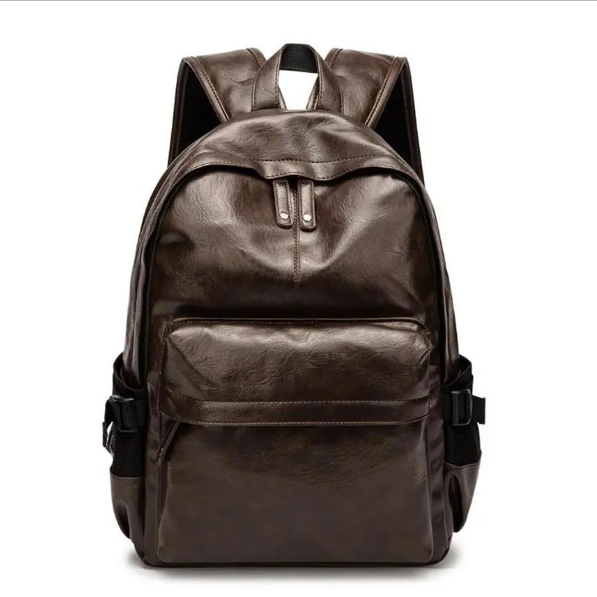 Mens Female Backpack Brand Double Shoulder Bags Male School Bags Leather Shoulder Bag202y