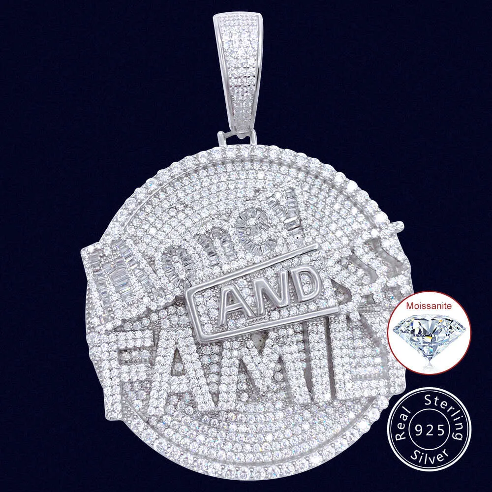 Ciondolo personalizzato Fine Jewelry Pass Diamond Tester Ciondolo Hip Hop Sier Vvs Moissanite ghiacciato