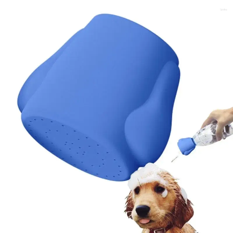 Vêtements pour chiens Bouteille d'eau portable Bonnet de douche Tête d'animal de compagnie Fixation de pulvérisation Arroseur Accessoire de pulvérisation en silicone