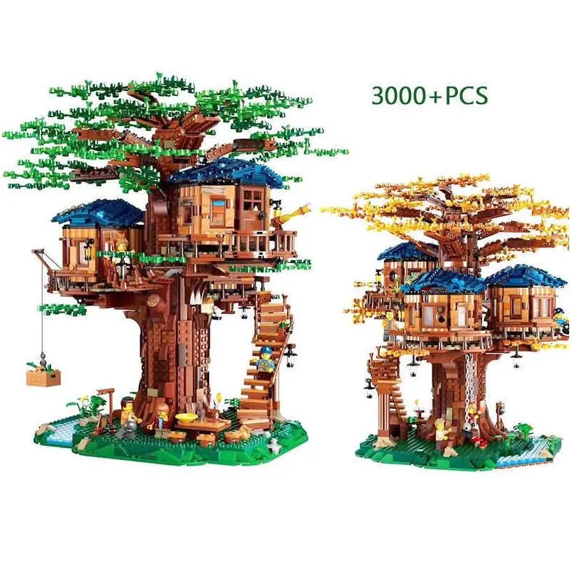 Party Favor In Stock 21318 Tree House The Biggest Ideas Model 3000Addpcs Inges Building Blocks Bricks Kids Educational Toys Gifts T191 Dhqlt