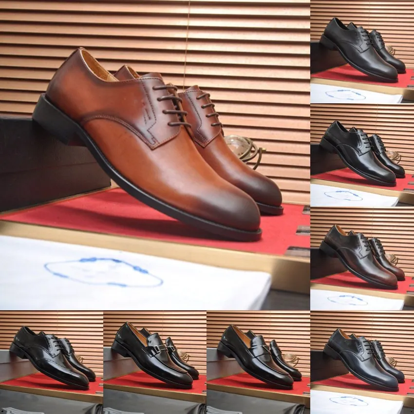 Oxford – robe de luxe en cuir véritable pour hommes, 18 modèles, chaussures d'affaires, faites à la main, de mariage, de styliste, meilleures chaussures formelles