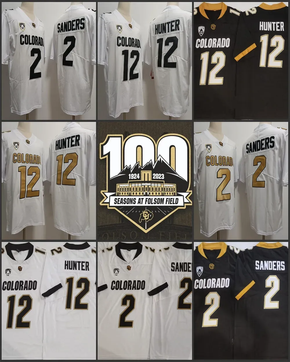  2 Shedeur Sanders Colorado Buffaloes Jersey De Fútbol Cosido 2023 El